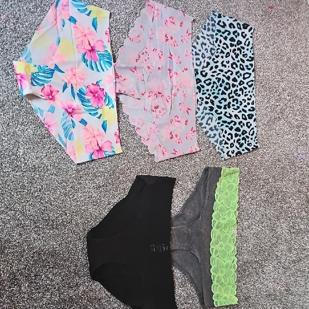 PINK Victoria's Secret Floral and Animal Print Panty Collection